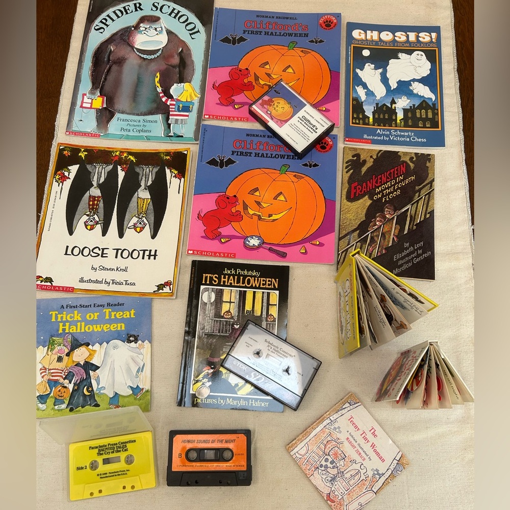 Great buy! Halloween & Ghost StoryBook Collection including popup books & tapes!